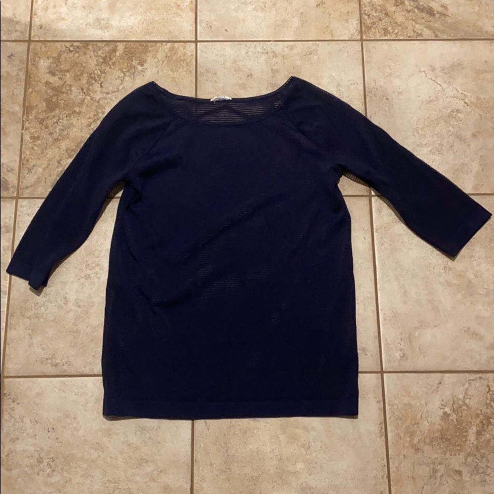 Wolford sheer 3/4 sleeve top